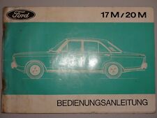 Betriebsanleitung Ford 17 M / 20 M, Original von 1970, auch Turnier, RS, Hardtop