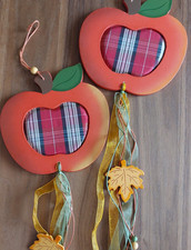 2 Fensterbilder  Äpfel zum Aufhängen Herbst