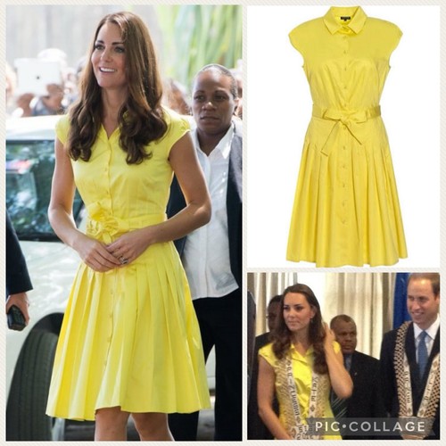 Jaeger gelbes hemdblusenkleid - jaeger,