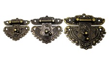 Schatullenverschluß Schatullenschloß Truhenverschluss Kastenverschluss, A-074