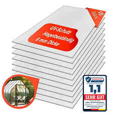 Gewächshausplatten 6mm Doppelsteg Polycarbonat Hohlkammerplatten Stegplatten 10x