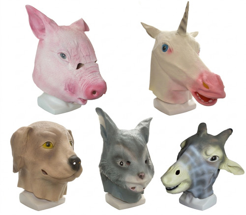 Tierkopf latex masken kostüm - tierkopf,