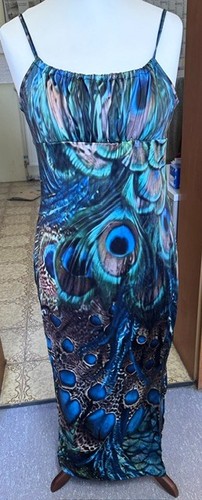 Sommerkleid mit pfauenmotiv - sommerkleid,