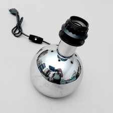 Lampenfuß Chrom Kugel Schalter 70er Jahre