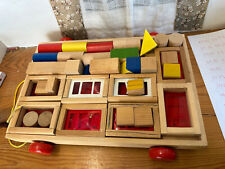 (RB)5025-3594, Konvolut Bausteine aus Holz, Spielzeug, Deko, DDR