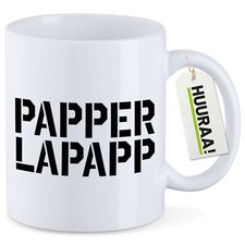Kaffeetasse Papperlapapp Schriftzug Keramik Tasse Geschenkidee Souvenir Präsent