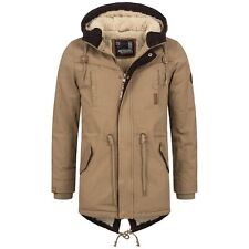 A. Salvarini warme Herren Designer Winterjacke Parka lang Winter Jacke Teddyfell