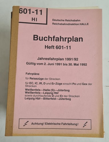 Buchfahrplan heft 601 - buchfahrplan,