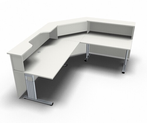 Empfangstheke solid 240x200cm - empfangstheke,