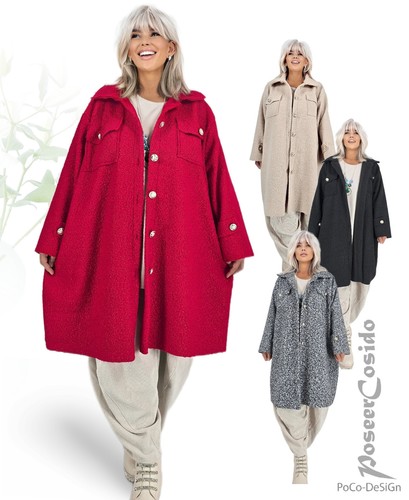 Lagenlook boucle blazer jacke - lagenlook,
