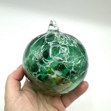 Glas Kugel Fensterkugel Einschmelzungen Marmoriert Glaskunst Weihnachtskugel