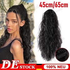 Lockig Klammer Haarteil Zopf Pferdeschwanz Haarverlängerung Echt Dick Natürlich