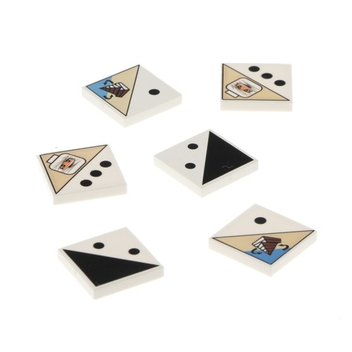 Lego fliese 2x2 weiß - 6x,