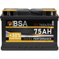 BSA Autobatterie 75Ah 12V +30%