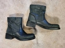 Rustikale Aktuelle Biker Stiefelette Boots ZARA schwarz grau Leder 38 Fast Neu