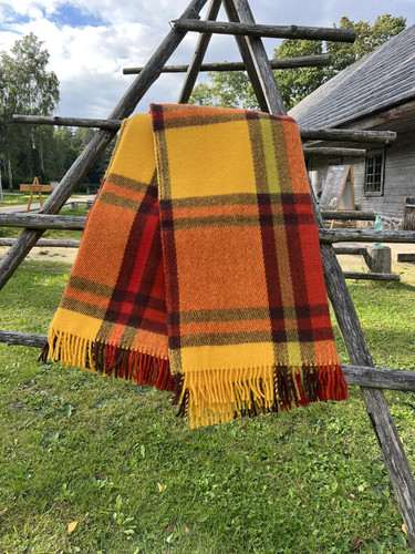 Klippan wolldecke orange gelb - klippan,