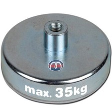 Neodym Flachgreifer Magnet Topfmagnet Ø 6 - 32 mm Gewindebuchse - hält bis 35 kg