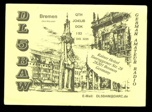 Qsl card radio germany - qsl,