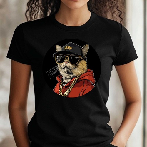 Frauen shirt hip hop katze - frauen, t-shirt