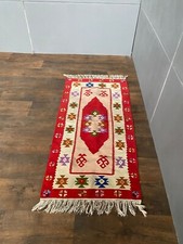 Schöner Kelim Teppich, tolle Farben Schurwolle ca 136 X 65 #94