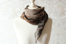 Seidentuch Tuch Farbgeflüster braun schwarz Handarbeit Geschenk Oma Weihnachten