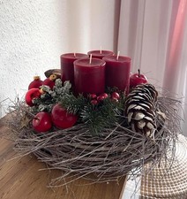 Adventskranz D35cm Rot