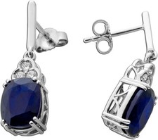 Saphir Ohrstecker Weißgold
