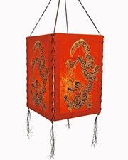 Lampenschirm drache rot - lampenschirm,