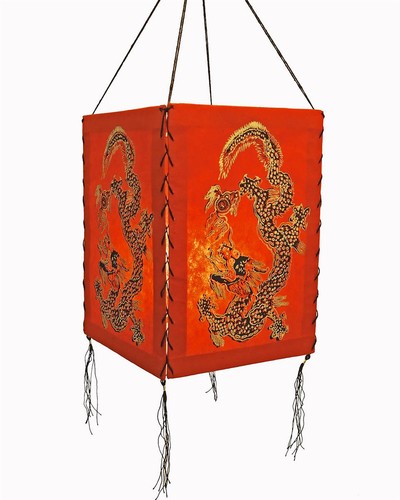 Lampenschirm drache rot - drache,,