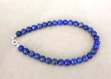21 cm Lapislazuli  Edelstein  Kugel Armband   Silber 6 mm  ( TV - 21  *  )