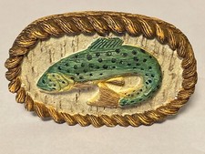 Großer Magnet Fisch, Kühlschrankmagnet, Steinzeug, Keramik, Pinnwand, BxH~9x6 cm