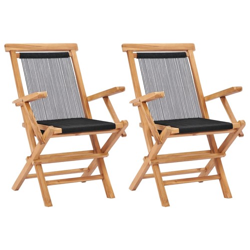 Teak massiv gartenstuhl - 2x,