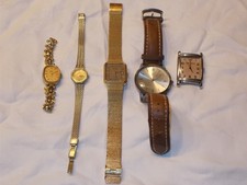 5 alte Uhren , Armbanduhren 
