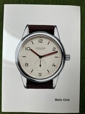NOMOS Glashütte CLUB Broschüre/Prospekt/Faltblatt