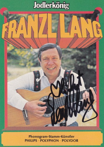 Autogramm franzl lang - autogramm,