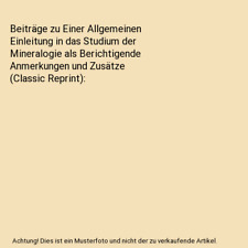 Beiträge zu Einer Allgemeinen