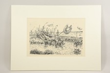 Q40V11- Federlithografie aus Alfred Kubin (1877–1959) Rauhnacht 1925 Blatt Nr.10