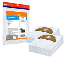 20 Staubsaugerbeutel für KÄRCHER 6.904–322, A 2054, MV 2, WD 2