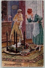 13267499 - Kanarienvogel Ersatz Humor Dienstmaedchen Thiele, Arthur 1918