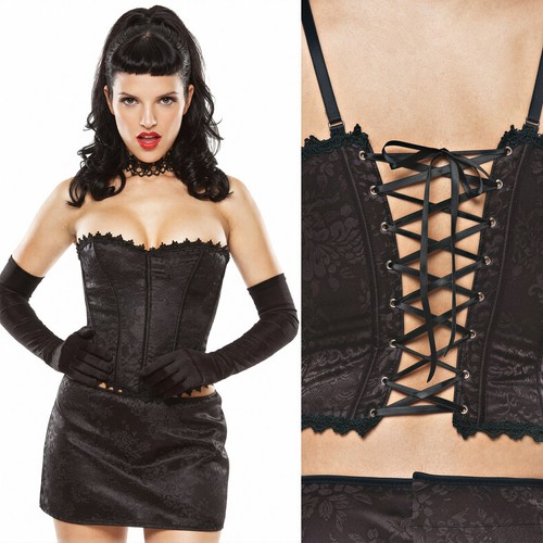 Darque schnürkorsett bustier - schnürkorsett,