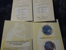 10 Euro Silber Gedenkmünze 50 Jahre Bundesbank DEUTSCHLAND + Sonderprägung RAR