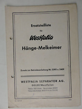 Westfalia Ersatzteilliste Hänge Melkeimer  H-27666