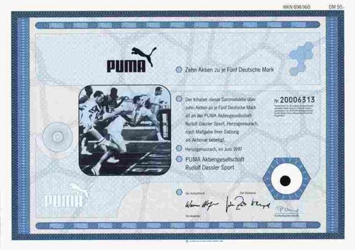 Puma rudolf dassler - rudolf, 1997