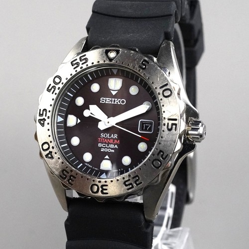 Seiko solar titanium - seiko, scuba