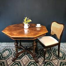 Cafétisch mit Sternfurnier Salontisch Esstisch Furnier Nussbaum 1890 Gründerzeit