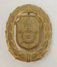 Feuerwehr Bayern Brandschutz Leistungsabzeichen goldfarben 4,5x3,5cm