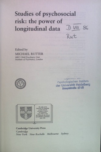 Studies psychosocial risk - of,
