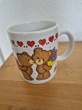 vintage Bärchentasse Herze Teddy Kaffeebecher 250 ml 