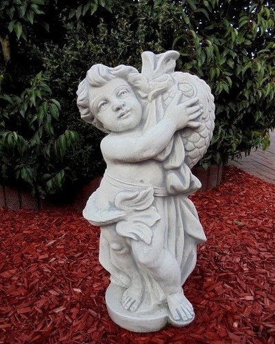 Steinfigur putte mit - "putte,