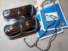 2x Chrom Ventildeckel Klammern